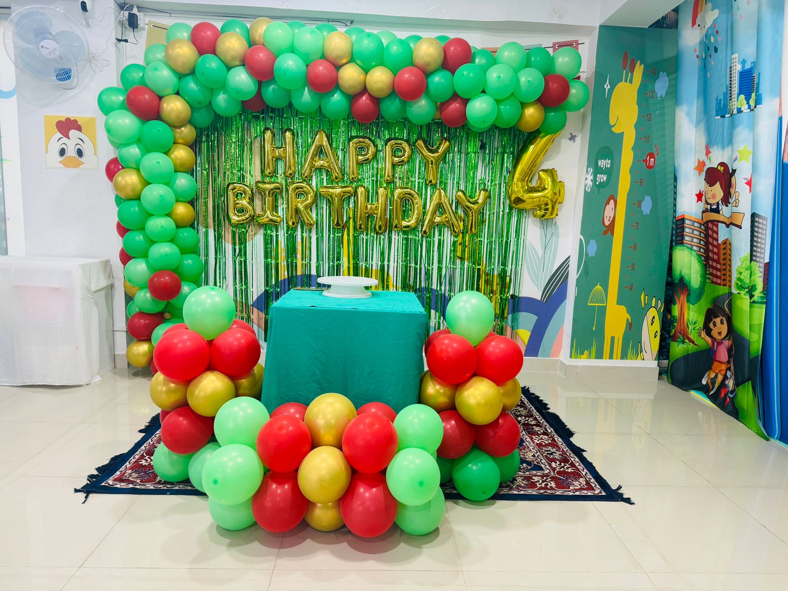 Themed table setting for birthday party