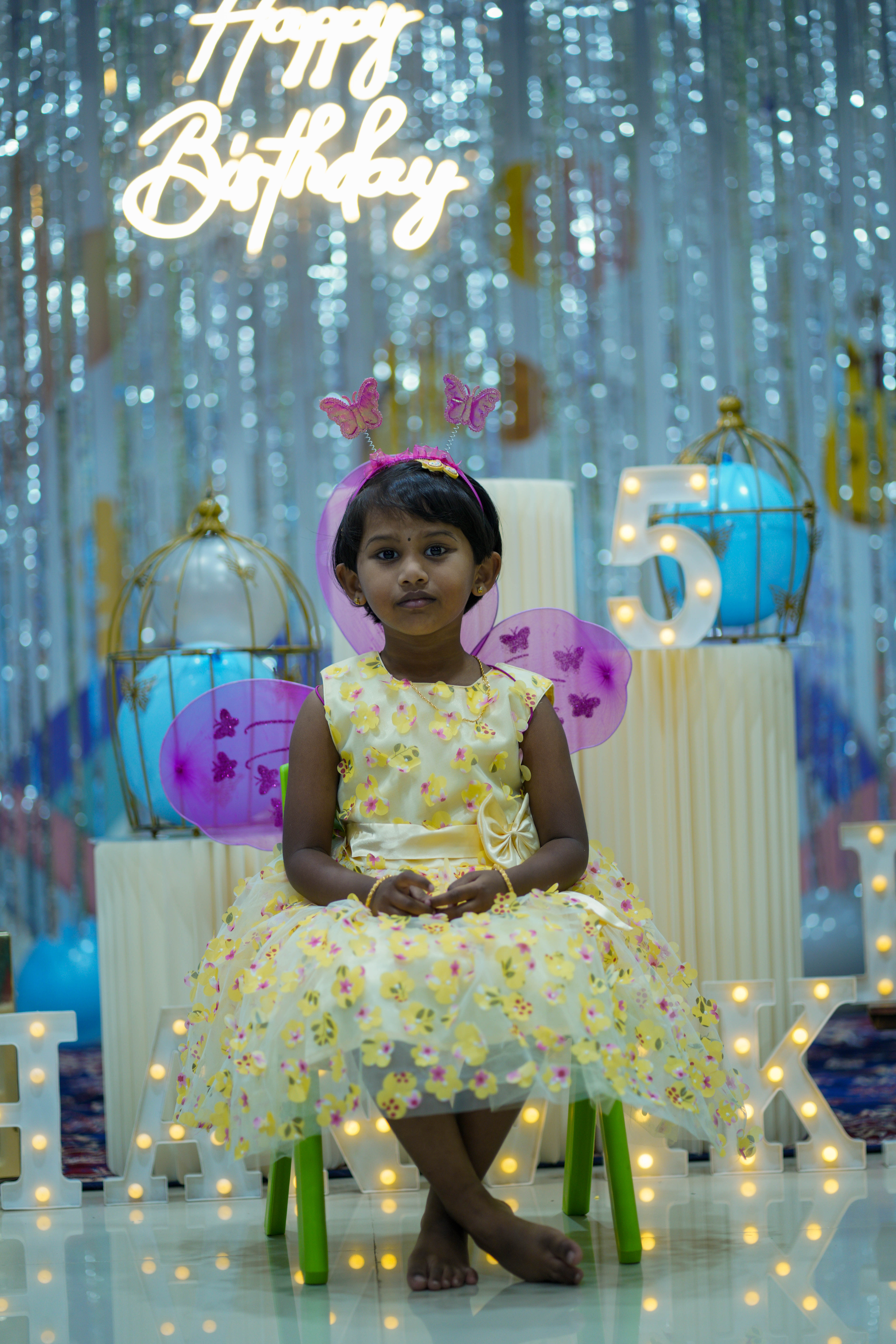 Children participating in birthday activities