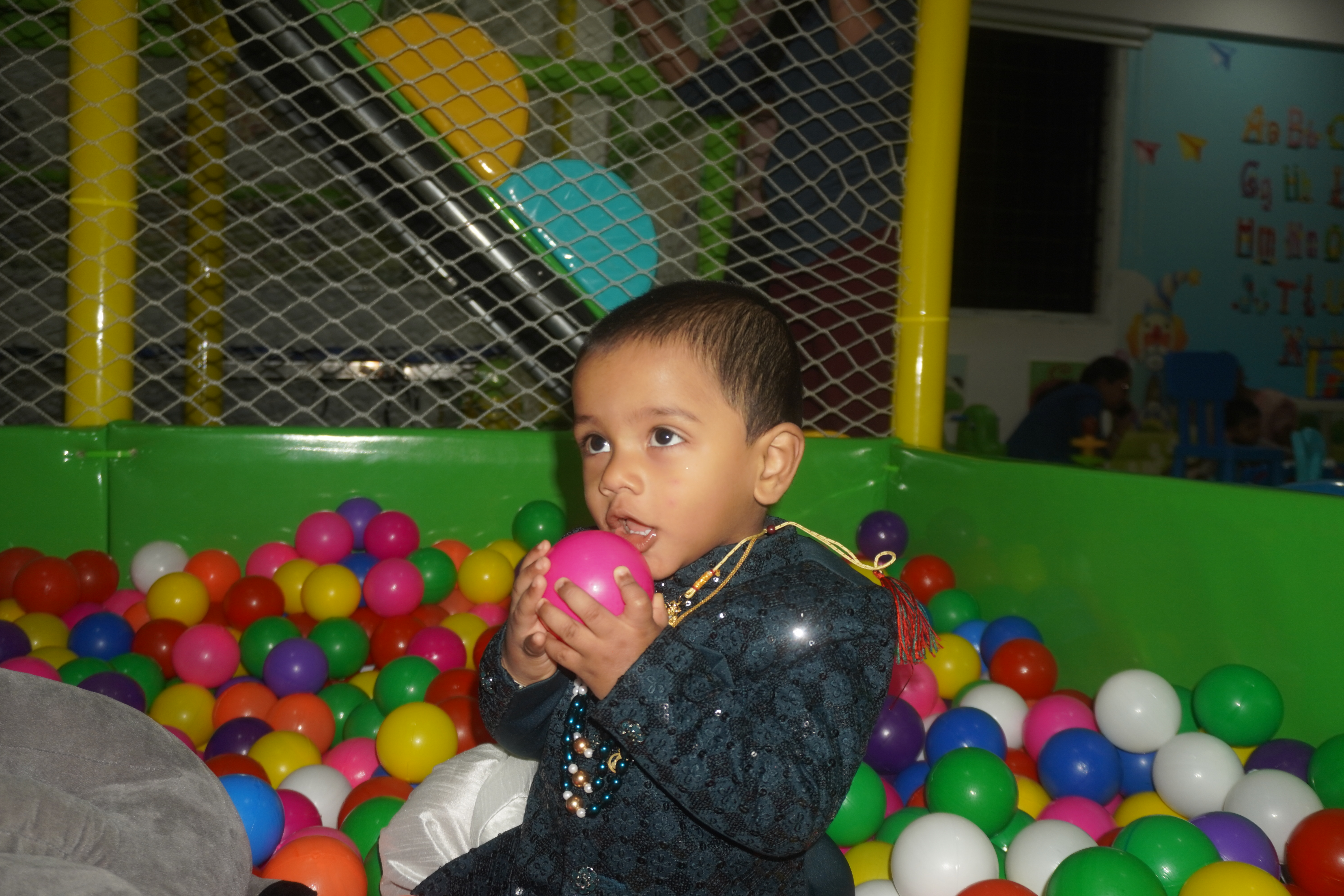 Children enjoying play structures