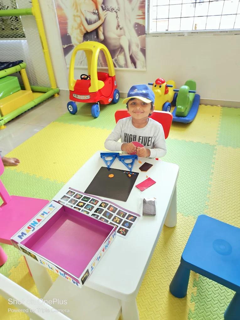 Kids playing with interactive panels
